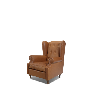 Armchair Lombardia in leather
