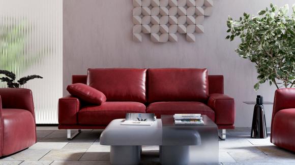 Time: divano moderno con rivestimento a scelta 