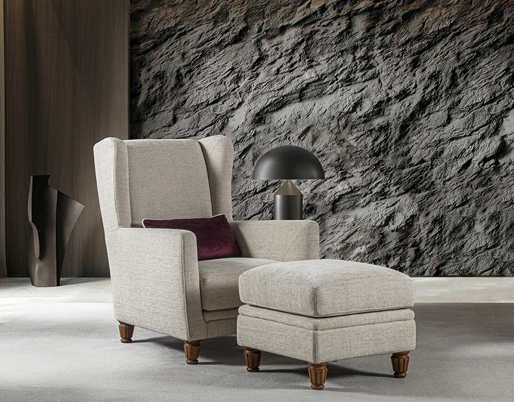 realizzazione pouf coordinato al divano